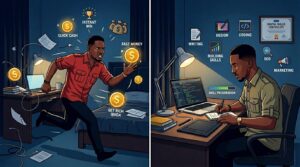 Difference between chasing quick money and building skills online